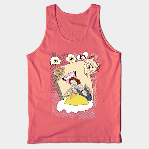 Smiles for Breakfast Tank Top by Thread Dazzle